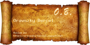 Oravszky Bercel névjegykártya